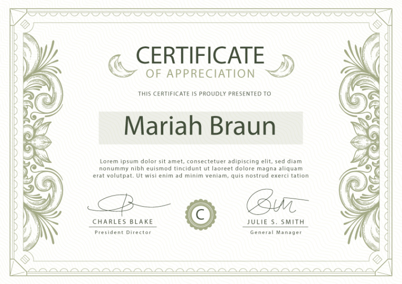 achievement certificate template (83)
