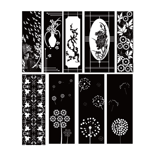 Chinese style hollow out screen template set (20)