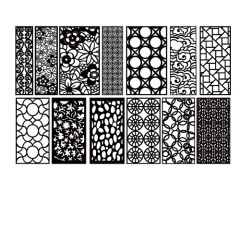 Chinese style hollow out screen template set (21)