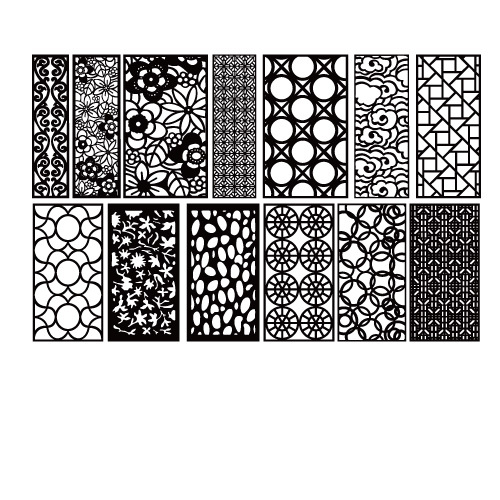 Chinese style hollow out screen template set (21)