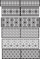 Chinese style hollow out screen template set (30)