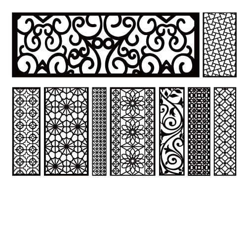 Chinese style hollow out screen template set (11)