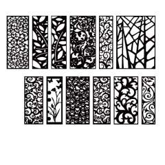 Chinese style hollow out screen template set (15)