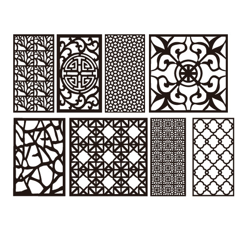 Chinese style hollow out screen template set (24)