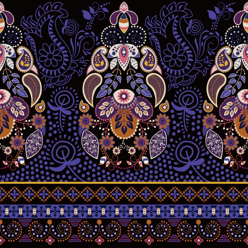 Indian style decorative pattern template (2)
