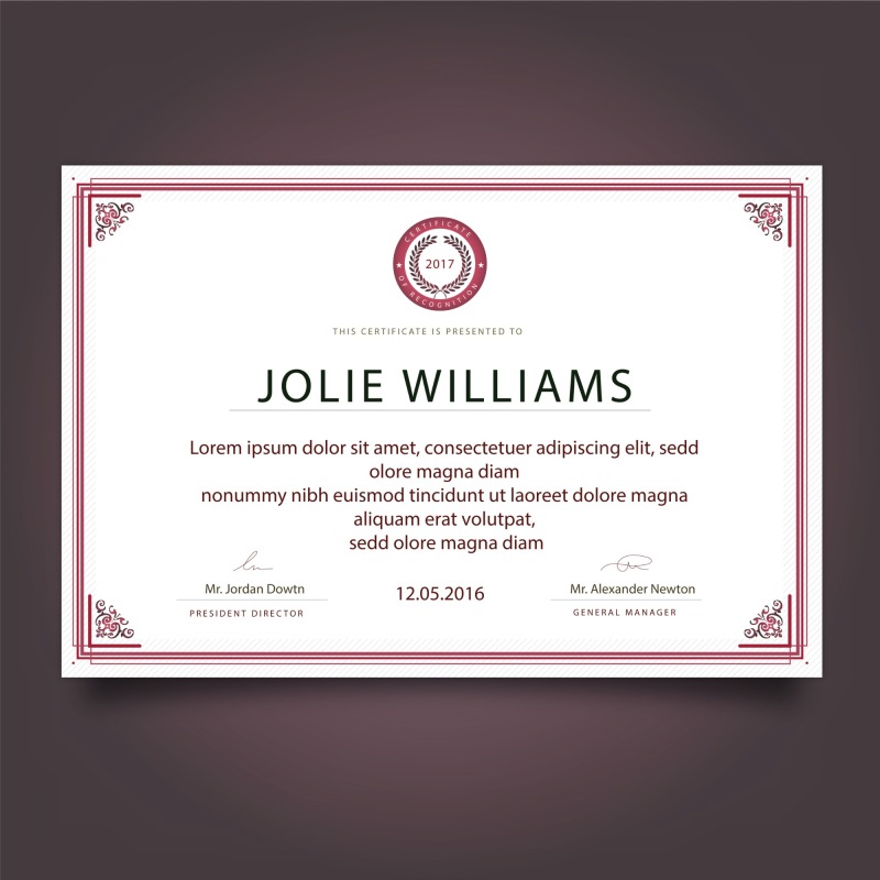 High quality certificate template pattern (147)