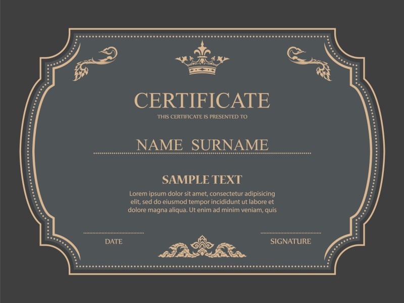High quality certificate template pattern (245)