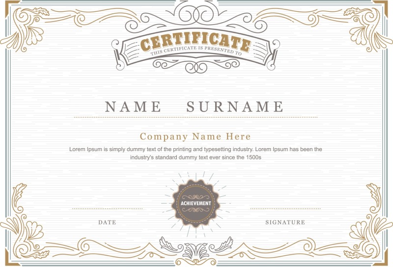 High quality certificate template pattern (300)