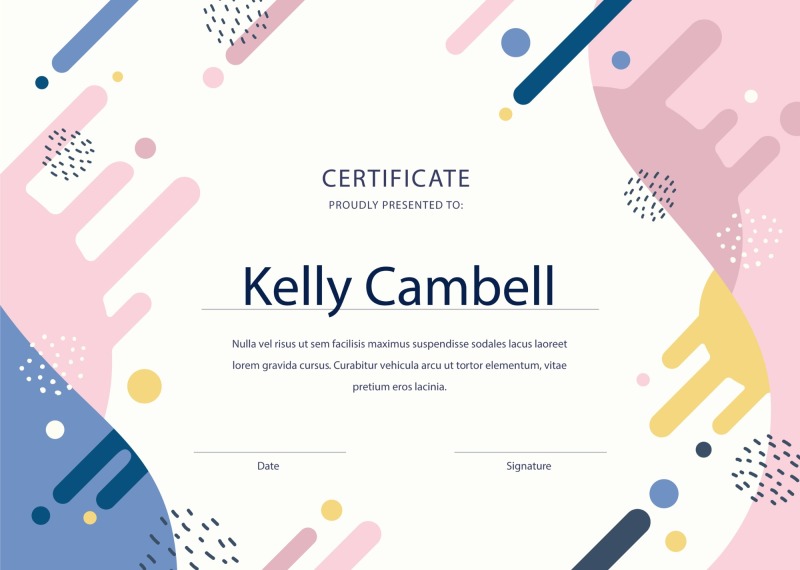 High quality certificate template pattern (312)