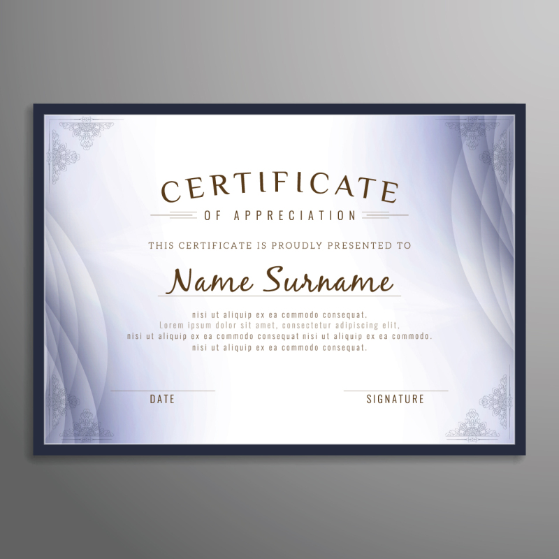 High quality certificate template pattern (303)