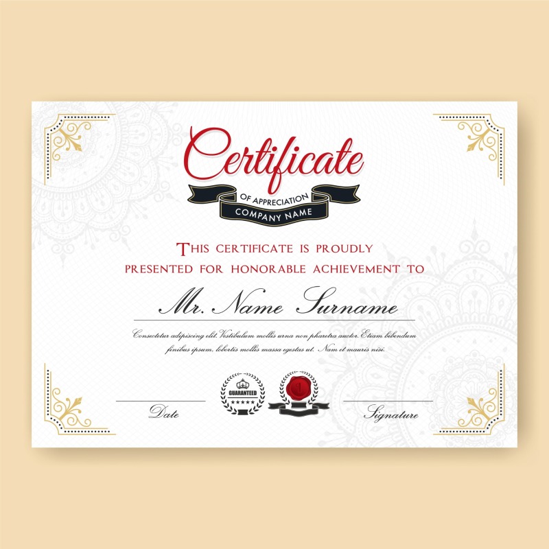 High quality certificate template pattern (266)