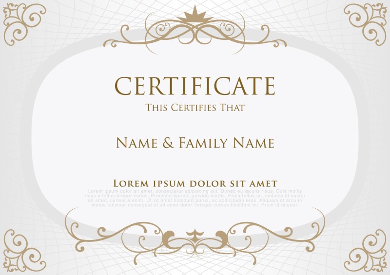 High quality certificate template pattern (250)