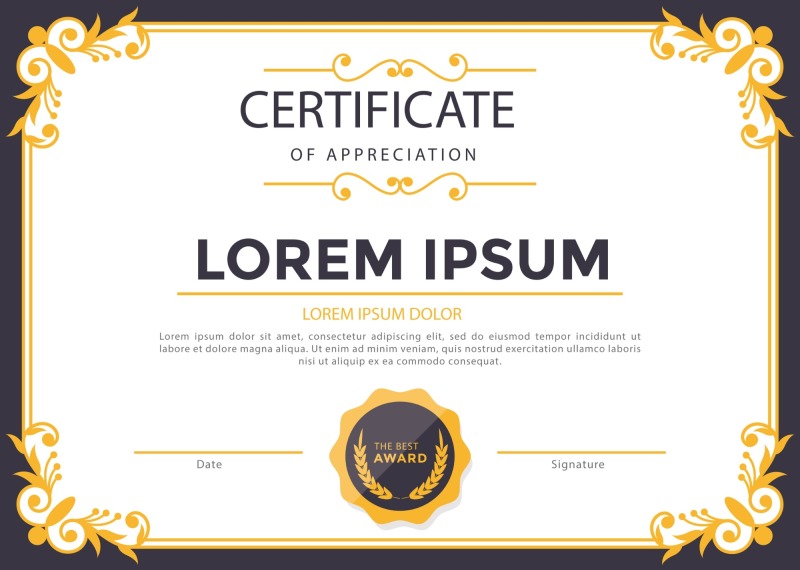 High quality certificate template pattern (268)