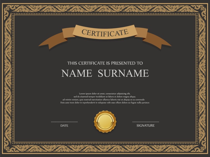 High quality certificate template pattern (351)