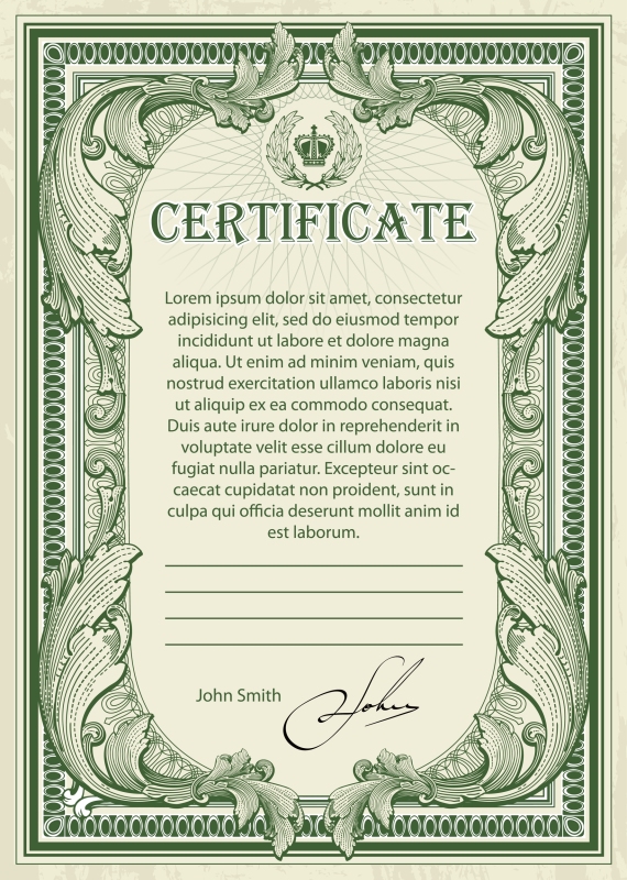 High quality certificate template pattern (355)