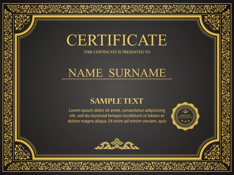 High quality certificate template pattern (352)