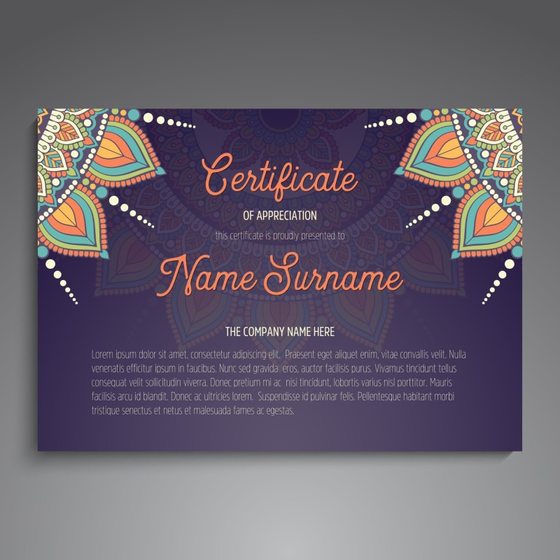 High quality certificate template pattern (336)