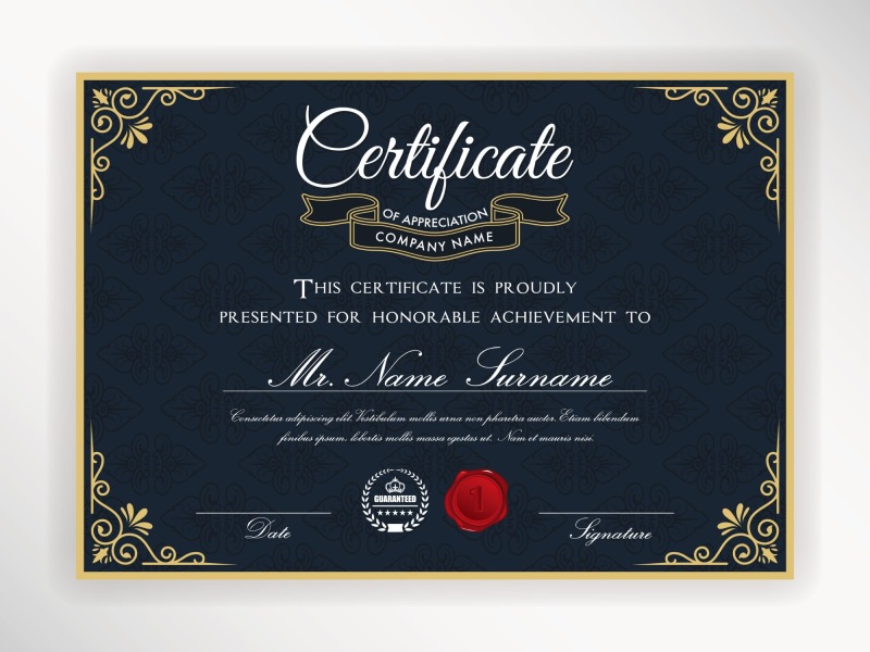 High quality certificate template pattern (364)