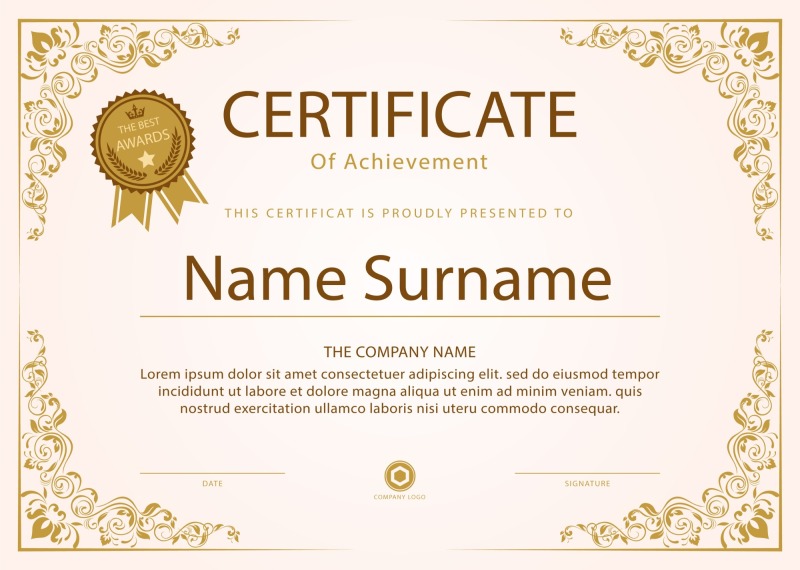 High quality certificate template pattern (376)