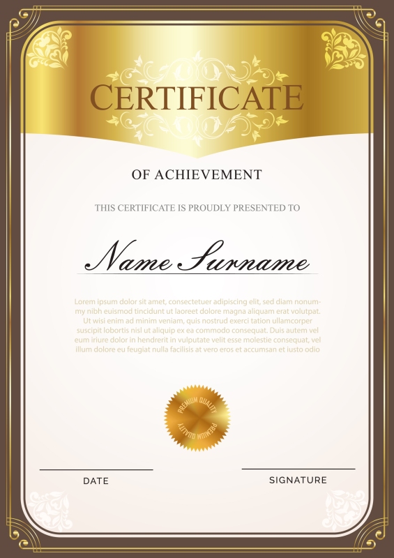 High quality certificate template pattern (412)