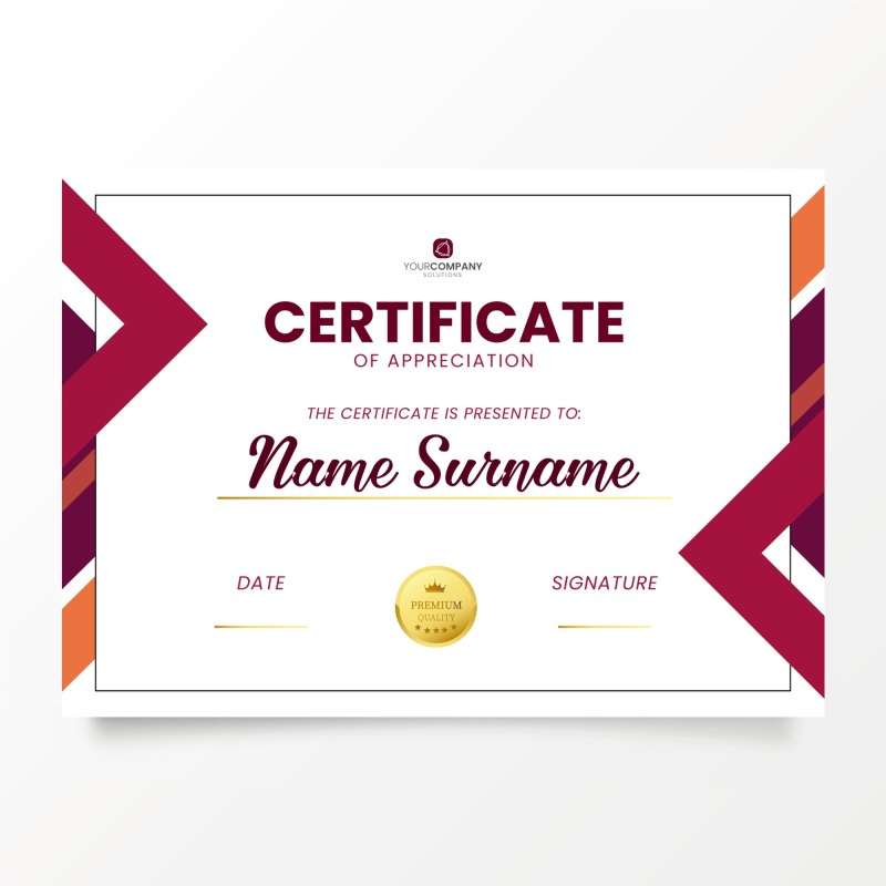 High quality certificate template pattern (373)