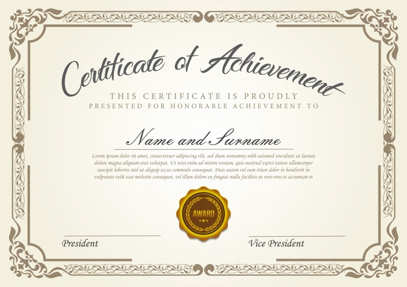 High quality certificate template pattern (394)