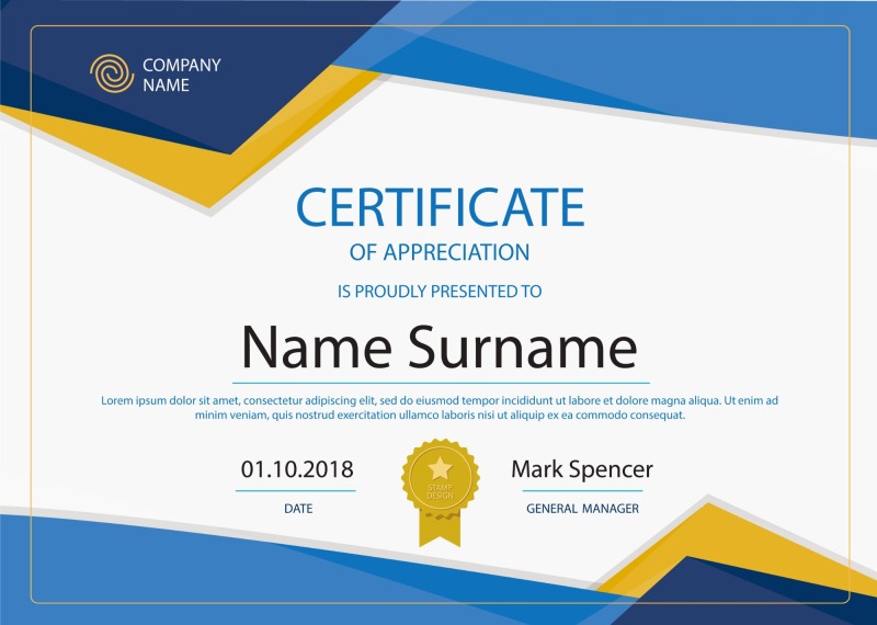High quality certificate template pattern (402)