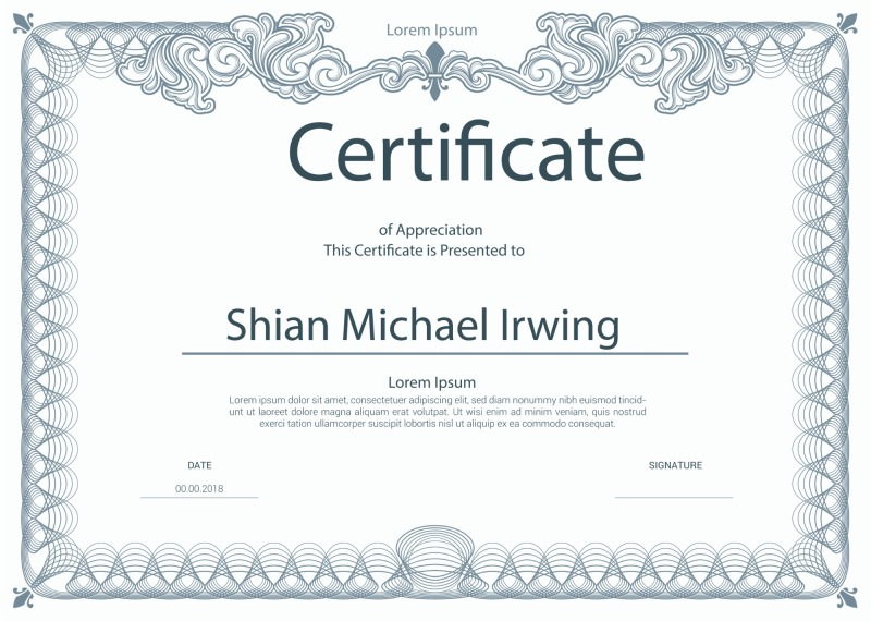 High quality certificate template pattern (374)