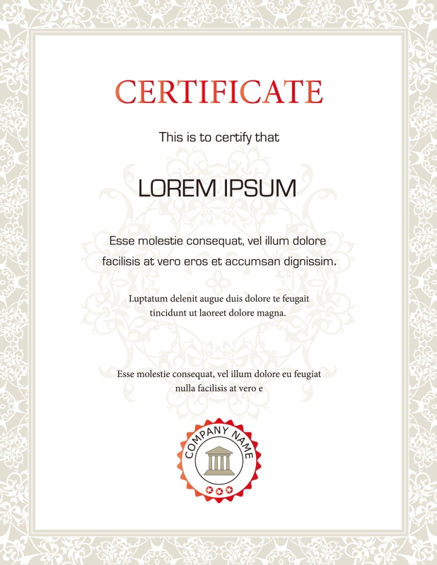 High quality certificate template pattern (405)