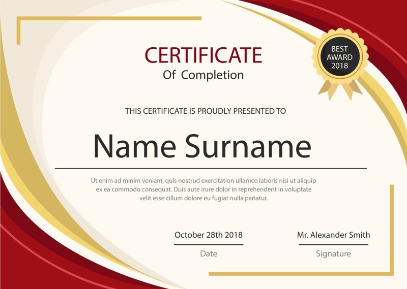 High quality certificate template pattern (404)