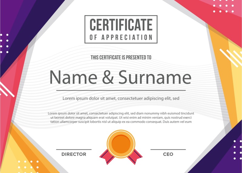 High quality certificate template pattern (389)