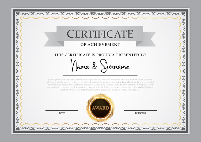 High quality certificate template pattern (401)