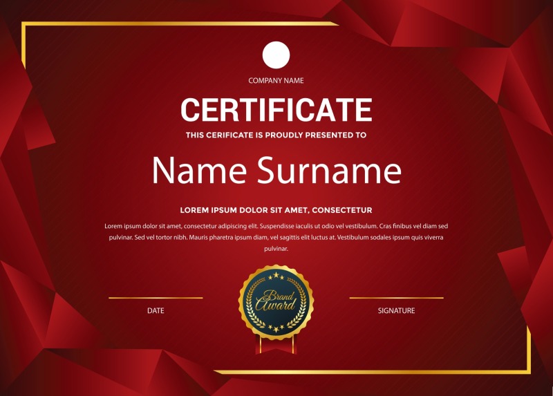 High quality certificate template pattern (367)