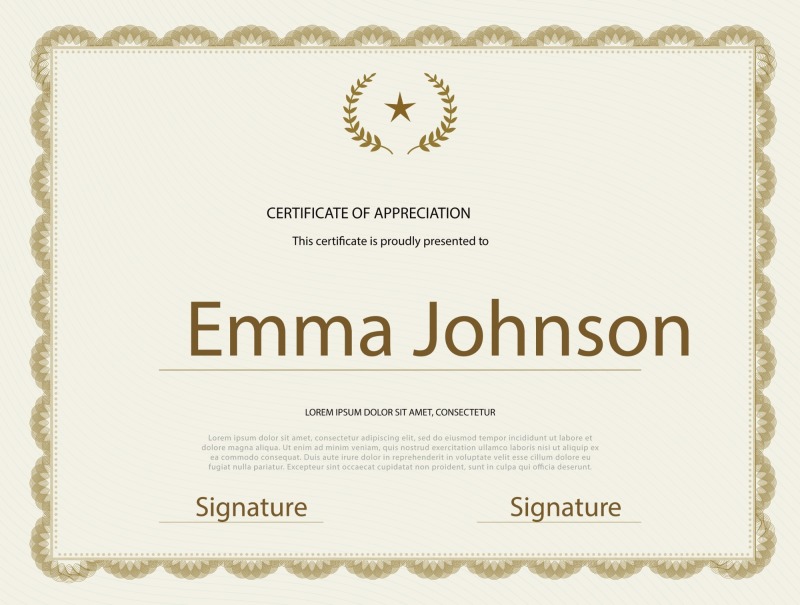High quality certificate template pattern (385)