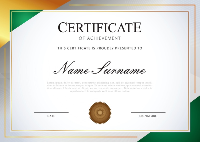 High quality certificate template pattern (390)