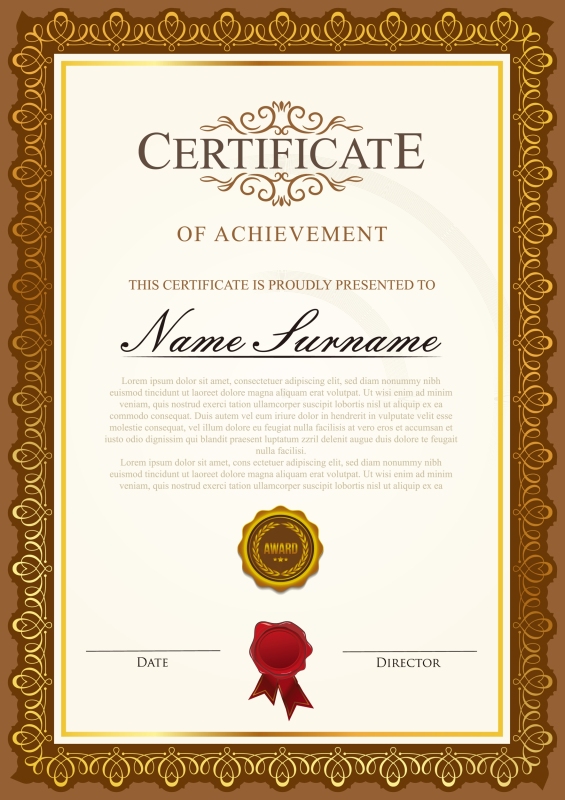 High quality certificate template pattern (408)