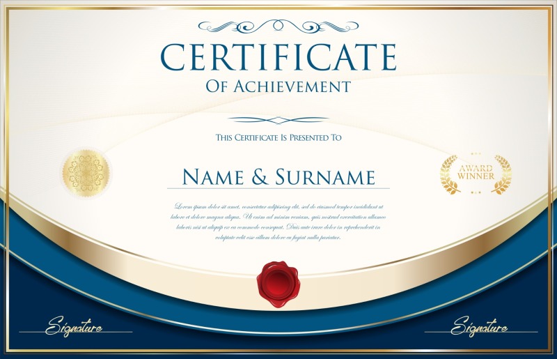 High quality certificate template pattern (444)