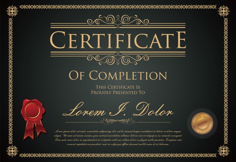 High quality certificate template pattern (419)