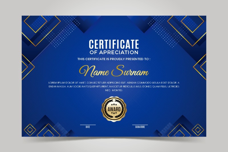 High quality certificate template pattern (429)