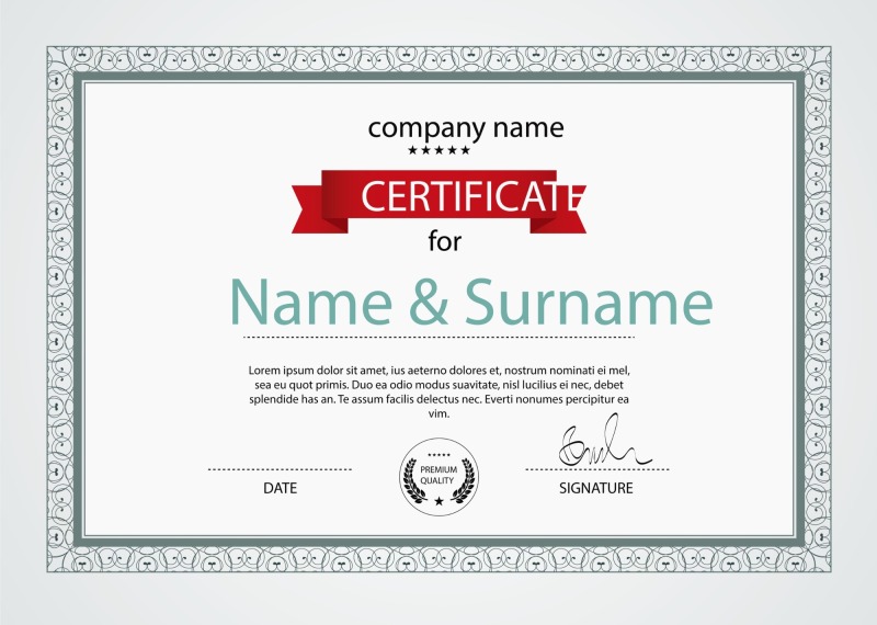 High quality certificate template pattern (422)
