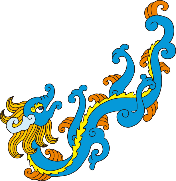 Chinese style traditional dragon pattern template (43)