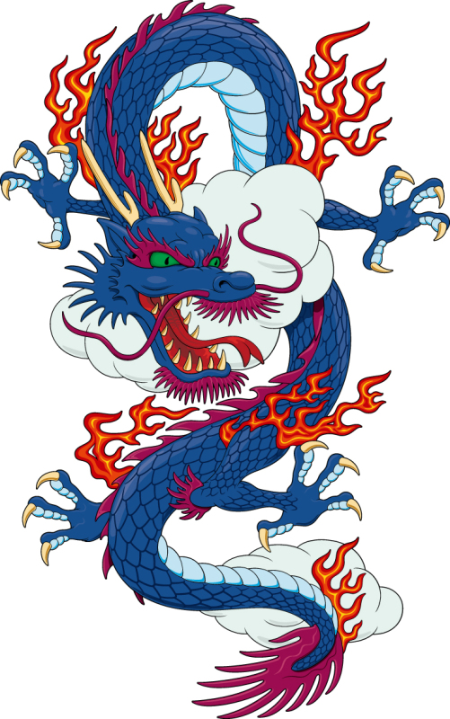 Chinese style traditional dragon pattern template (30)