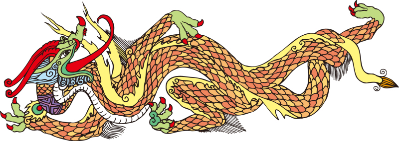 Chinese style traditional dragon pattern template (25)