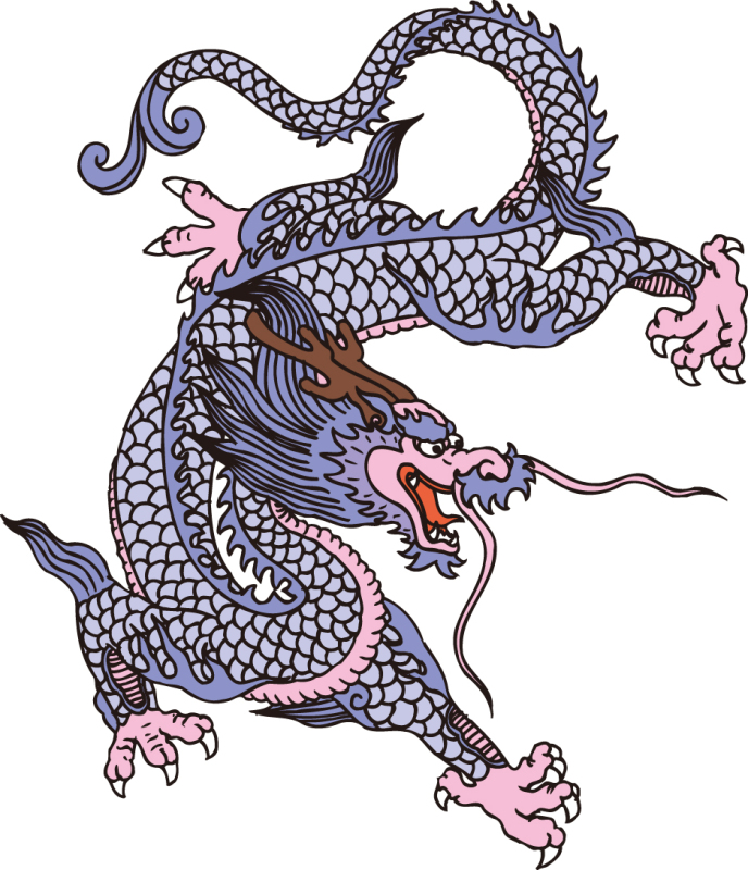 Chinese style traditional dragon pattern template (15)