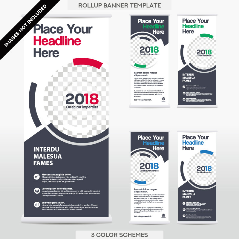 High quality pull-up banner template pattern (109)