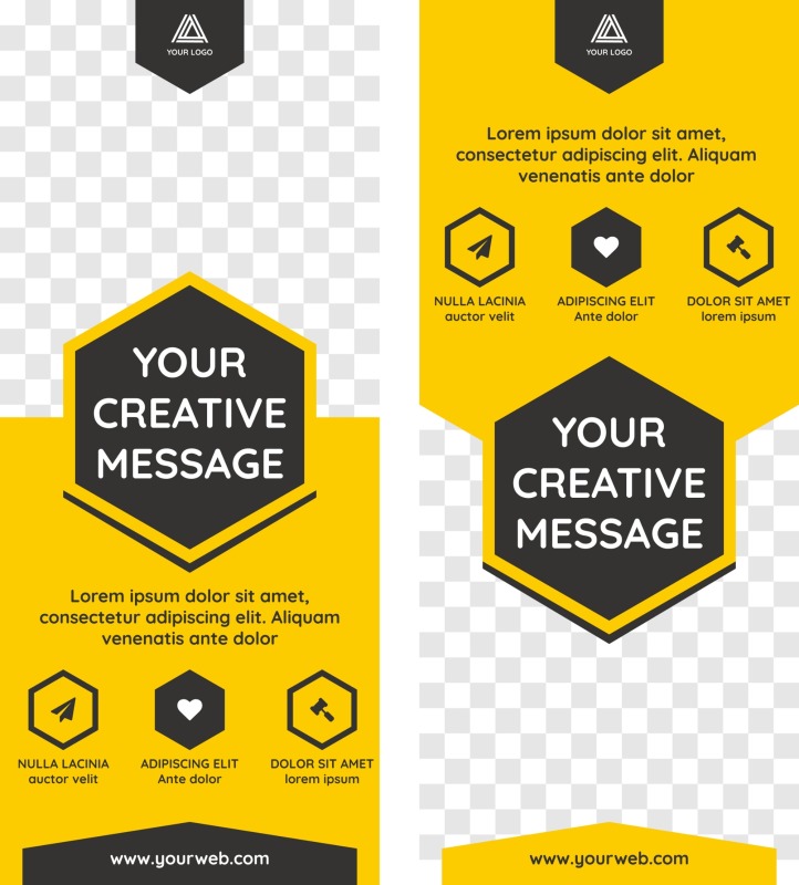 High quality pull-up banner template pattern (129)