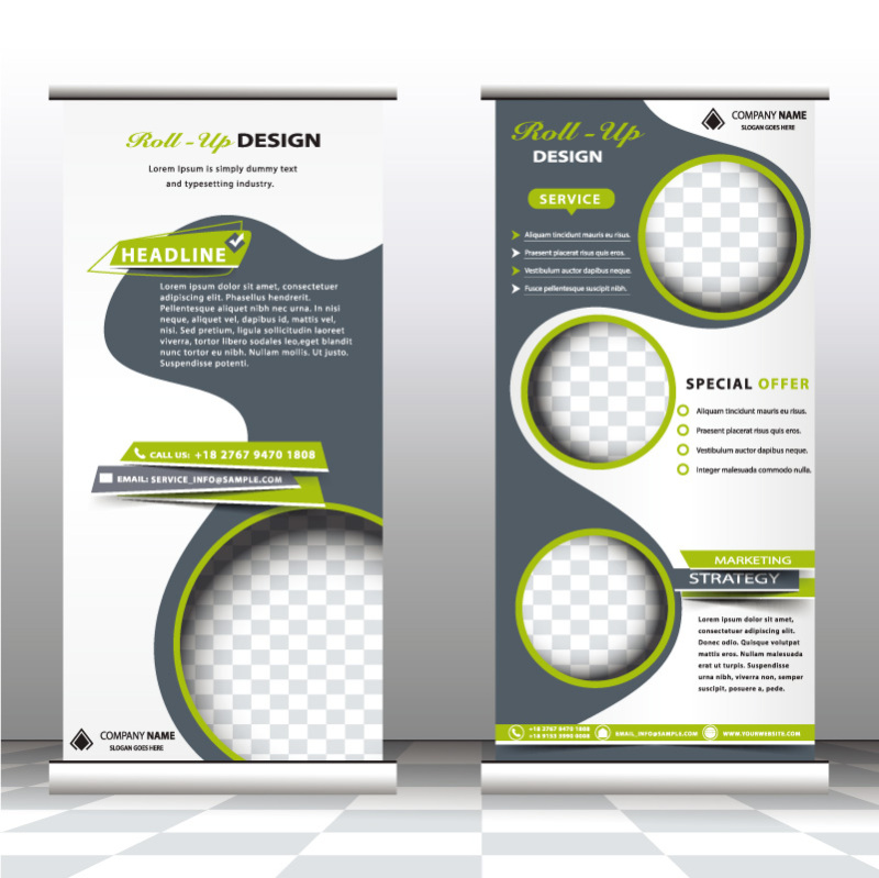 High quality pull-up banner template pattern (18)