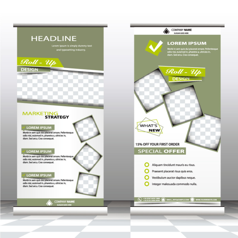High quality pull-up banner template pattern (6)