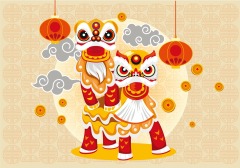 Chinese traditional lion dance pattern template (39)