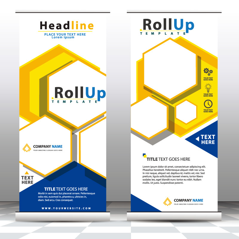 High quality pull-up banner template pattern (168)